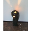 Rzeźbiarska lampa stołowa z zielonej ceramiki